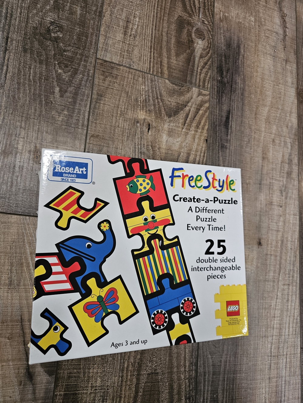 4/$10 RoseArt FreeStyle Create-a-Puzzle By Lego 25+ Pieces Creative Ages 3+